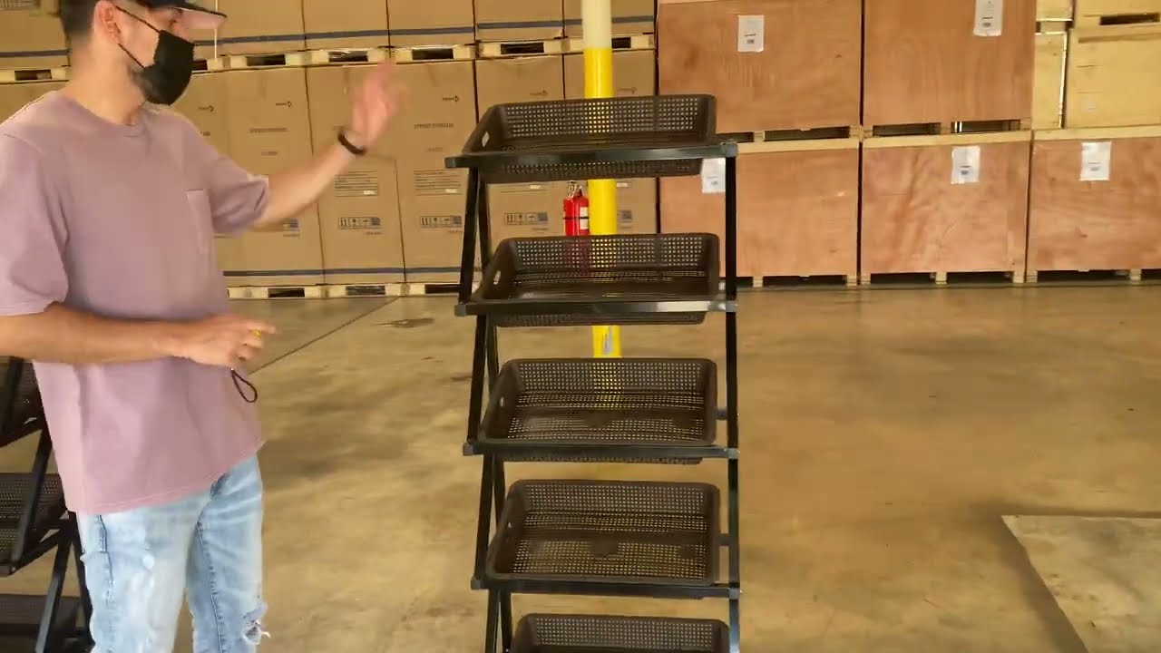 vegetable supermarket fresh multi-layer metal rack fruit and vegetable rack fruit rack fruit shelf