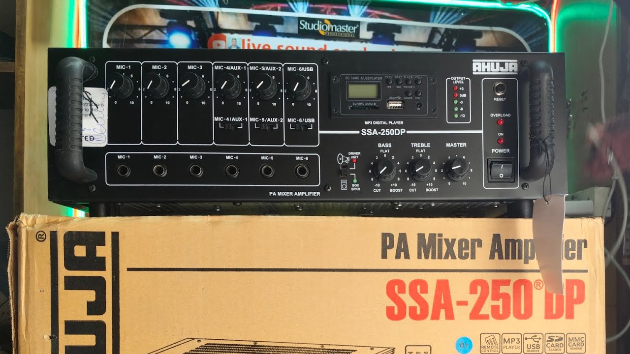 AHUJA SSA 250DP amplifier ।। AHUJA amplifier unboxing.. live sound solution sardarshahar..
