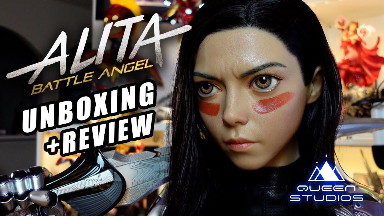 Queen Studios Alita Battle Angel Life Size Bust Statue Unboxing