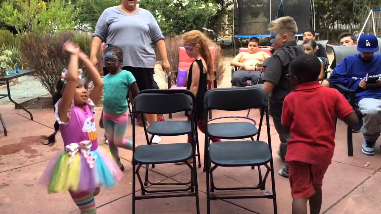 Musical chairs at Maleeya's birthday party