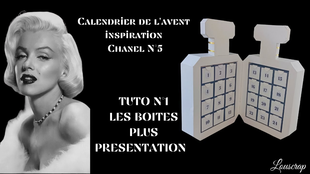 Calendrier de l'avent TUTO N°1 #calendrierdelavent #scrapbook #scrapbooking #chanel