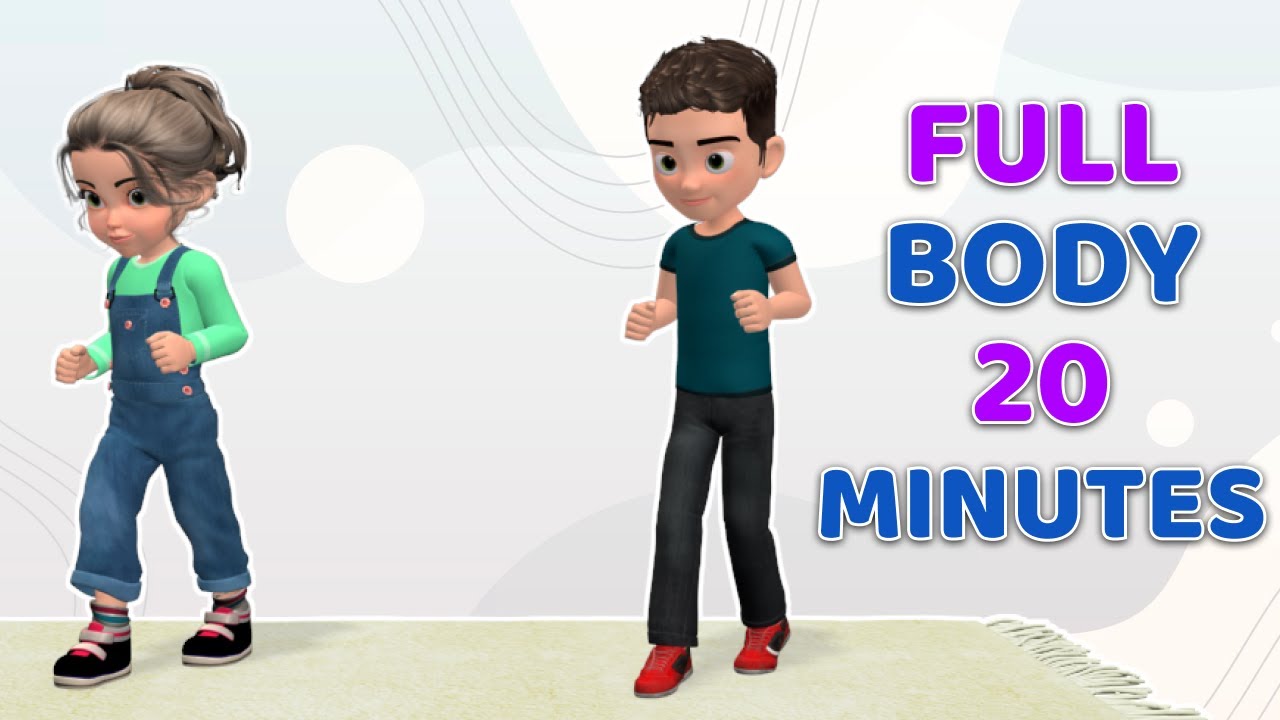 20-MINUTE FULL BODY KIDS WORKOUT - Burn Fat and Get Lean