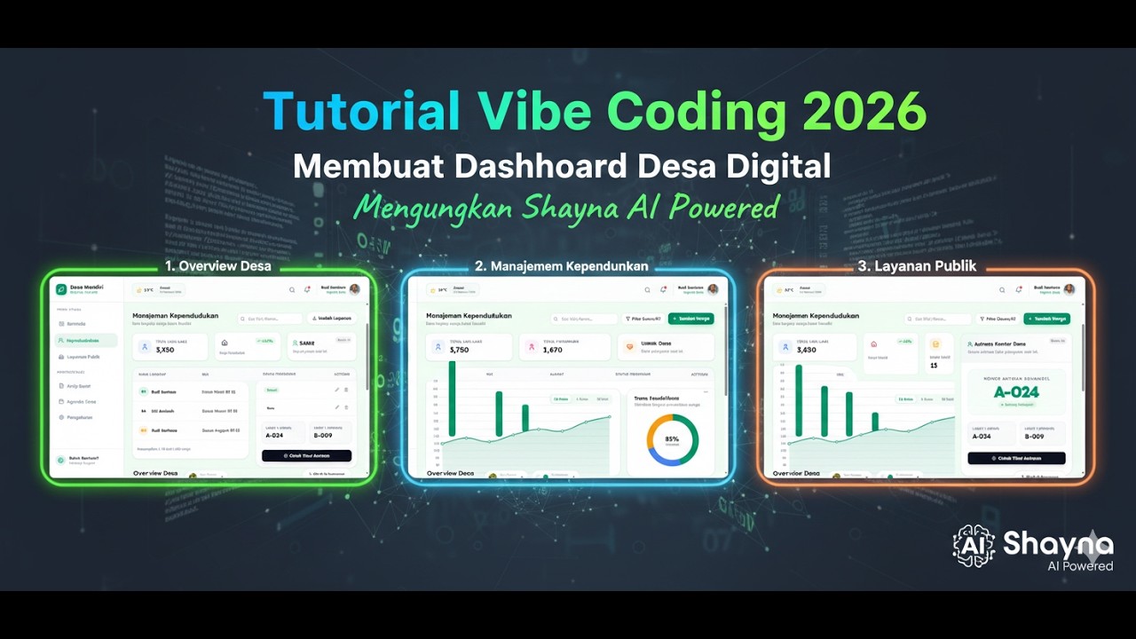 Tutorial Vibe Coding 2026 Membuat Dashboard Desa Digital Menggunakan Shayna AI Powered