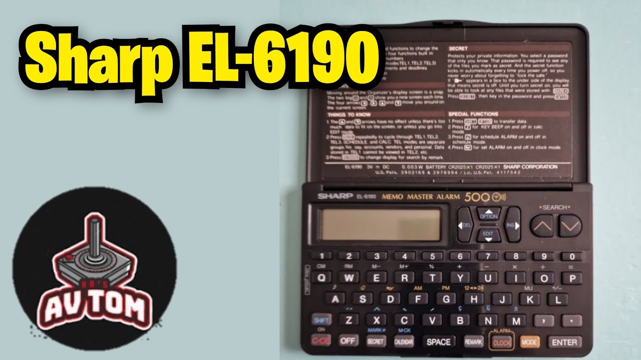 Sharp EL-6190 Vintage UNBOX walk through digital diary