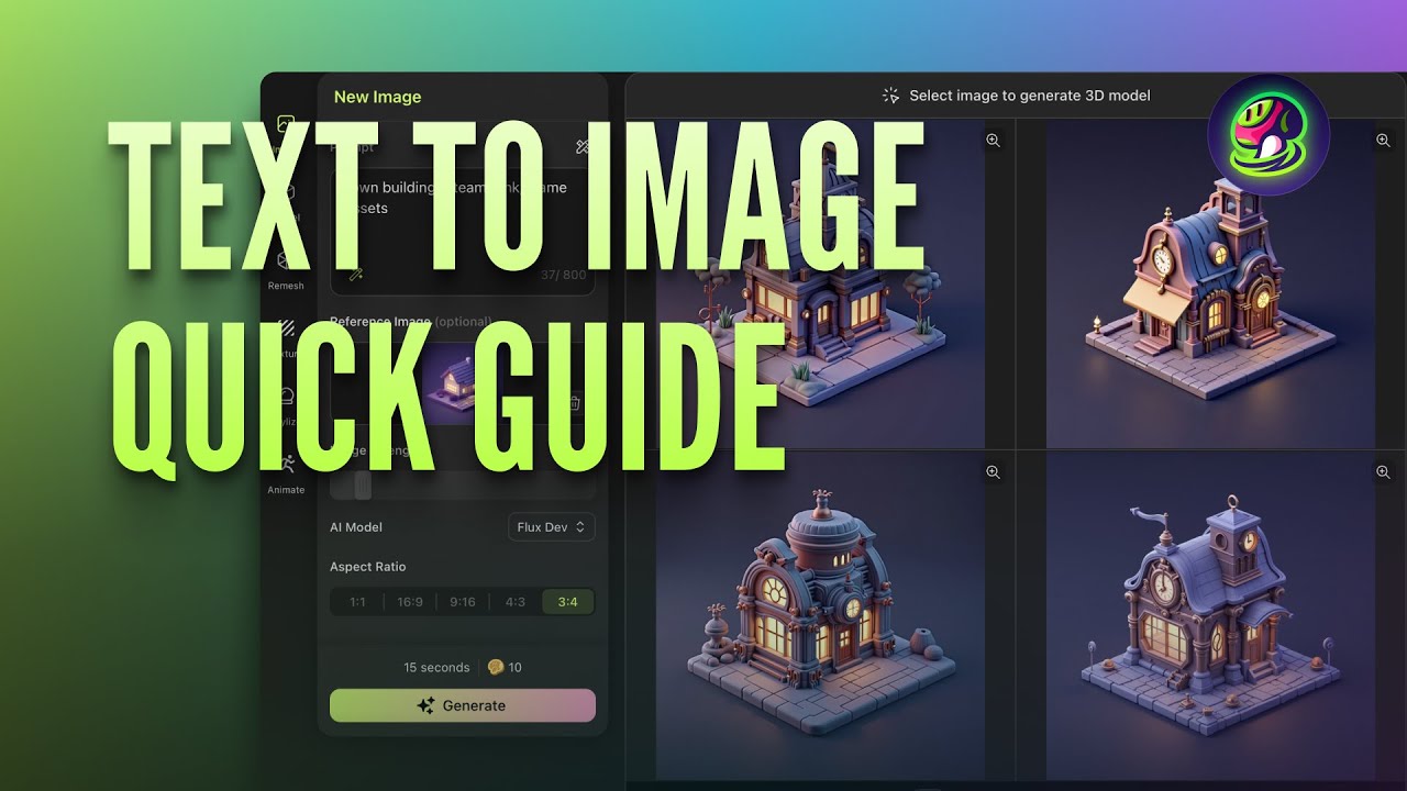 Text ➡️ Image ➡️ 3D: Meshy All-in-One AI Workflow