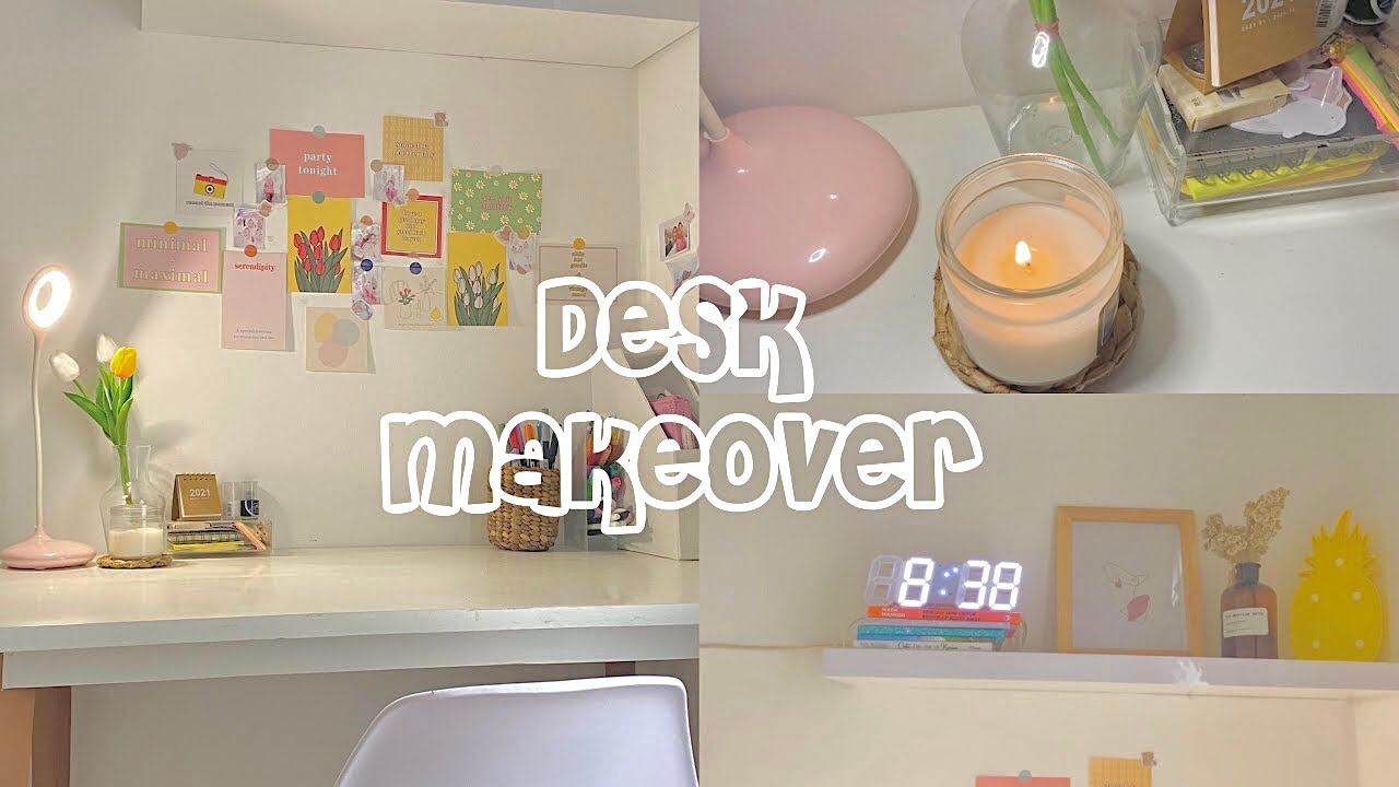 🌷desk makeover + unboxing/mini haul || Indonesia