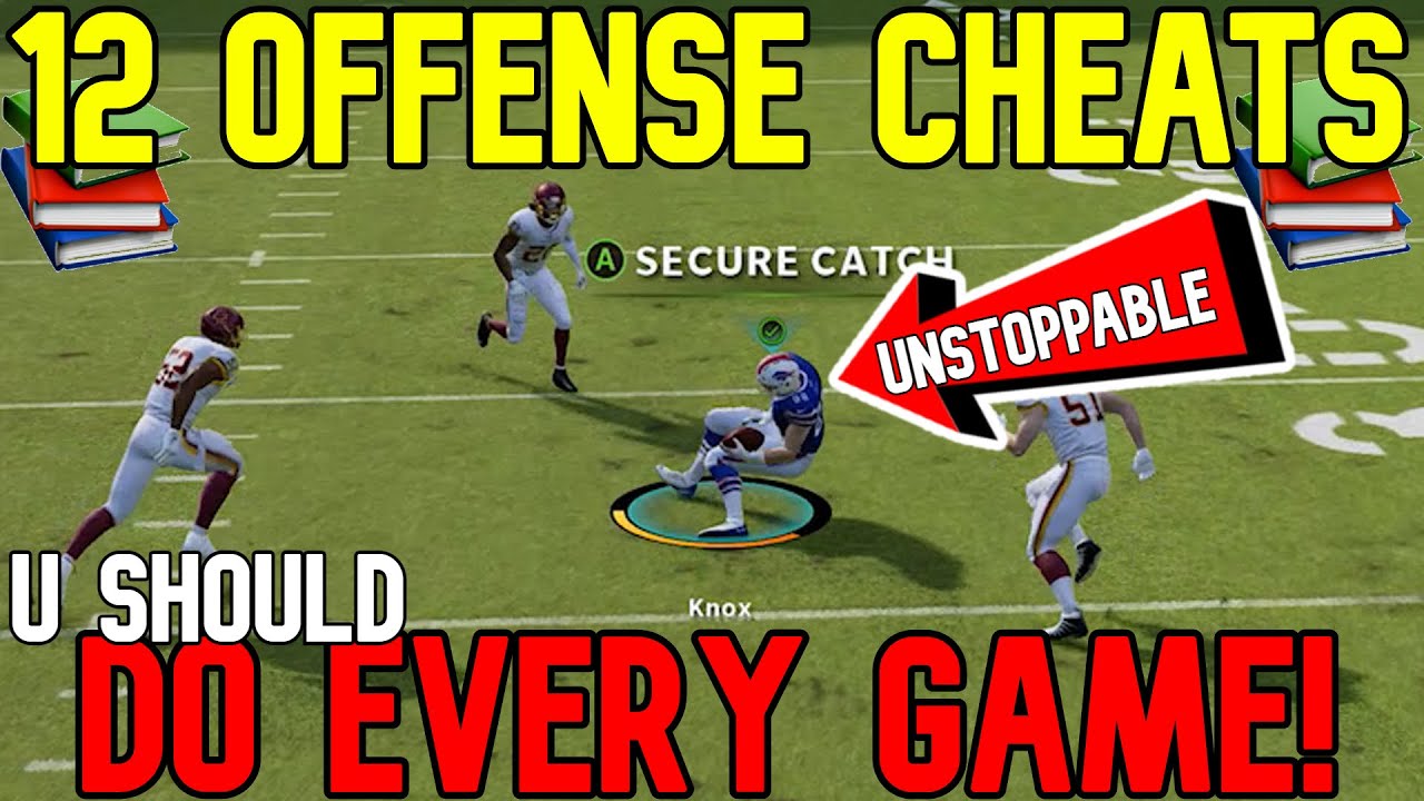 ⚠️12 CHEATS U DON'T KNOW⚠️That Give U An UNFAIR ADVANTAGE ON OFFENSE in Madden NFL 22 Gameplay! Tips
