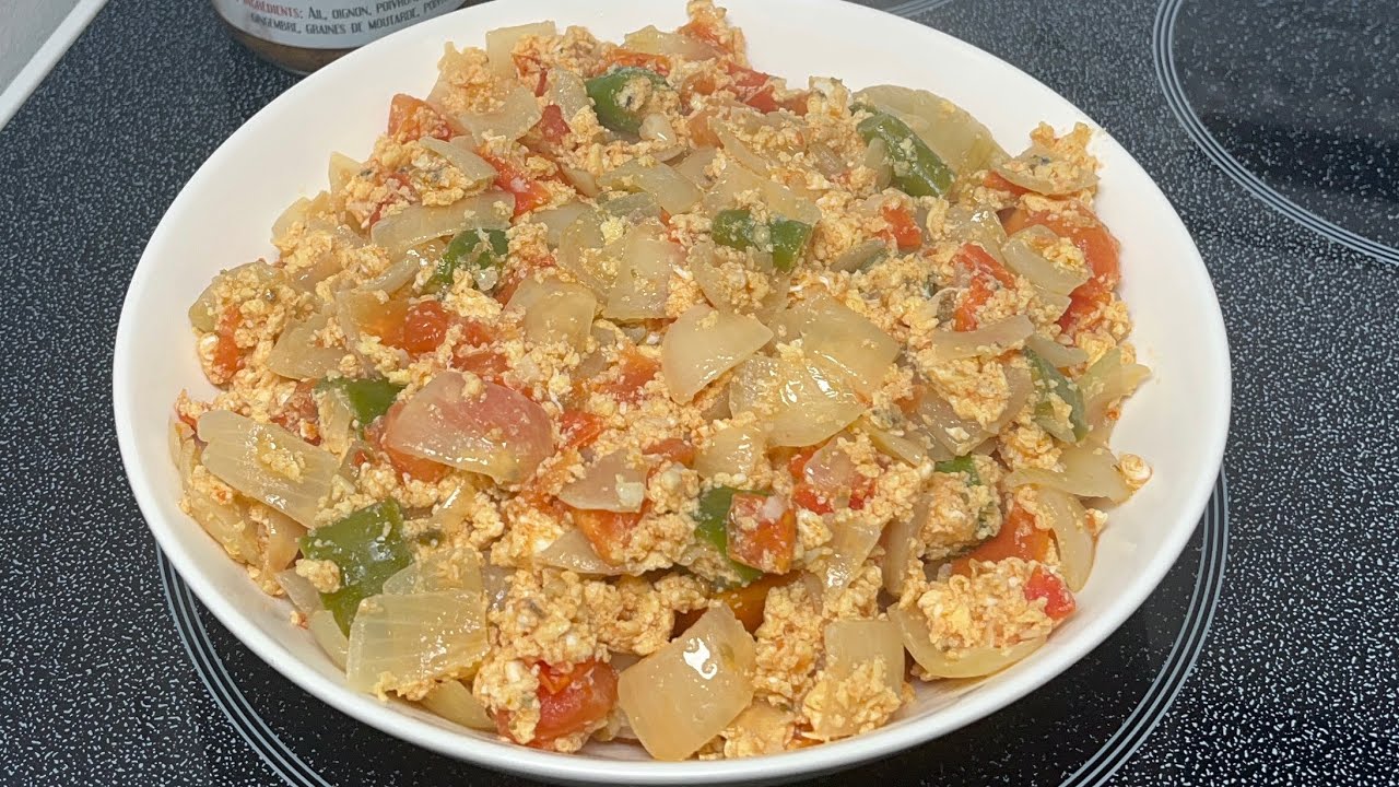 Patate douce aux &oelig;ufs brouill&eacute;s 