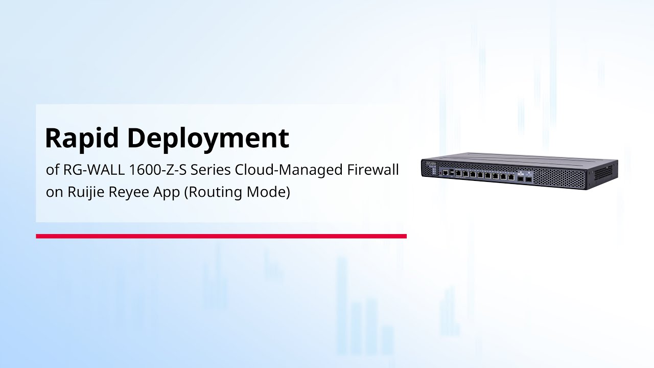 Rapid Deployment of RG-WALL 1600-Z-S Series Firewall on Ruijie Reyee App(Routing Mode)