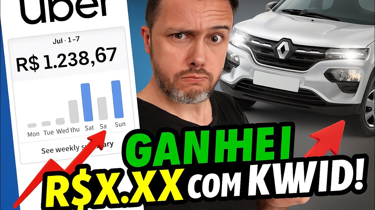 Lucro na Uber com Renault Kwid em JULHO? (Resultados REAIS!) - Ganhos, faturamento, despesas em 2025