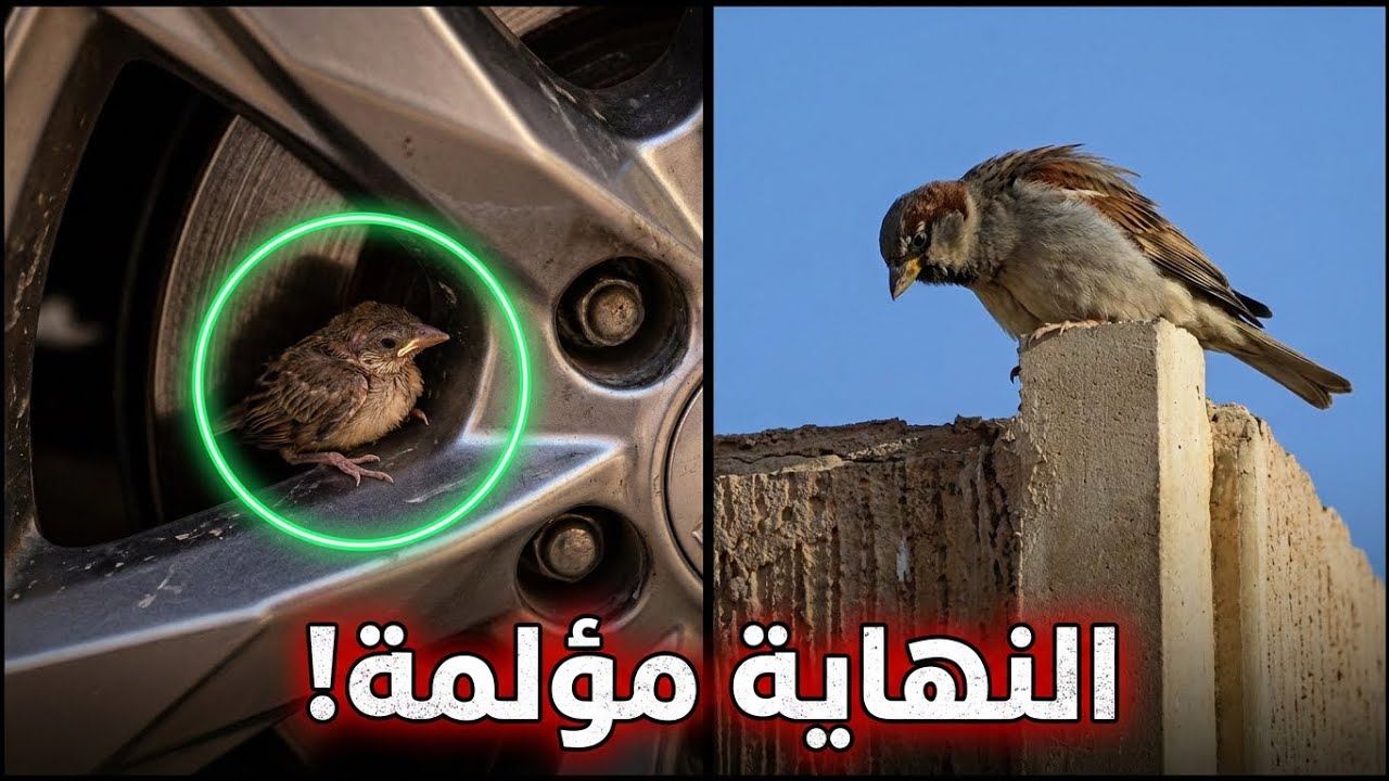 قصة فرخ عصفور سقط في بيتي واحتجز سيارتي - خوف الأب والنهاية كشفت غريزة رحمة توجد حتى في طيور الصيد!