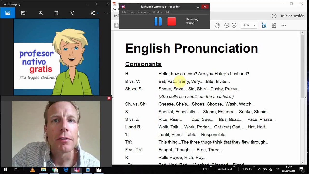 Los Sonidos en Inglés: Pronunciation Part 1