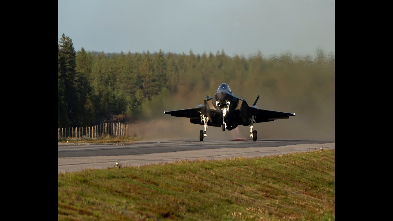 U.S. Air Force F-35 Lightning II makes historic first on highway in Finland
