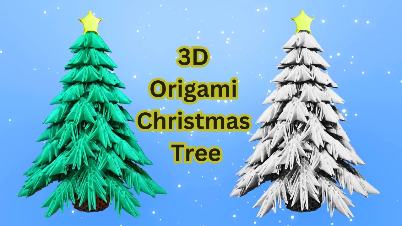 How To Make 3D Origami Christmas Tree | Modular Origami Christmas Tree | Step by Step Tutorial
