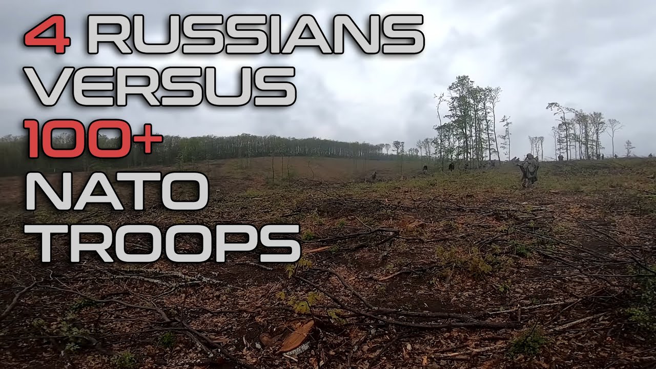 4 RUSSIANS VERSUS 100+ NATO TROOPS | airsoft gameplay with english subtitles