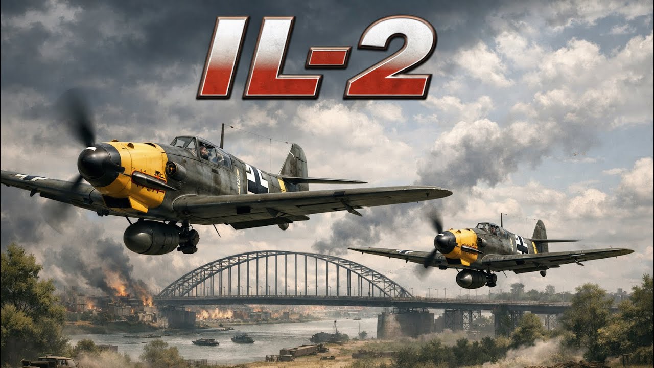 🇳🇱 NIJMEGEN 1944 | JAGDGESCHWADER 53 | FULL FLIGHT BRIDGE ATTACK | BF-109K | IL-2 GREAT BATTLES