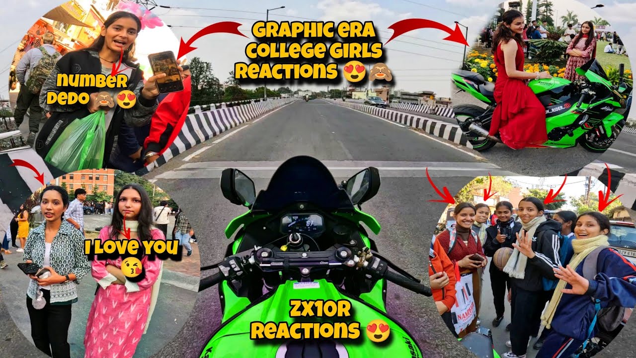 Finally Meet Random Cute College Girls 😍 & Kawasaki ZX10R Shocking Girls Reactions & Girls Reactions
