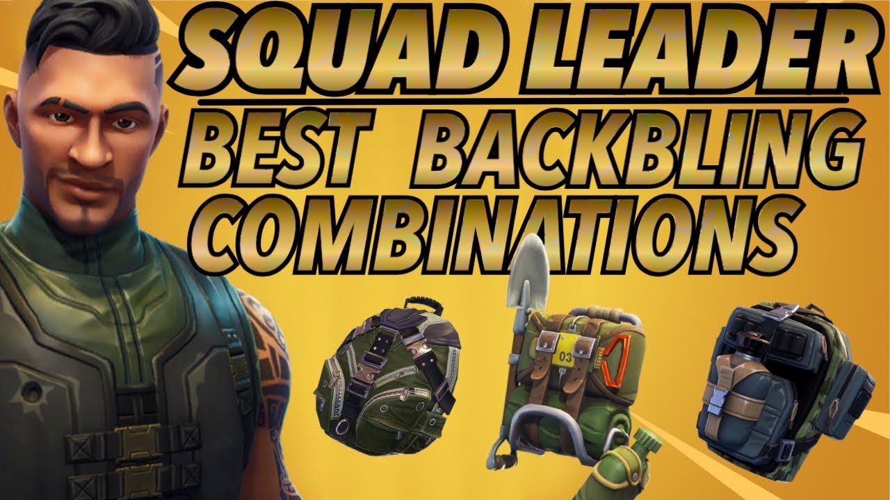 *SQUAD LEADER* SKIN BEST BACKBLING COMBINATIONS! (Epic skin) (Fortnite Battle Royale) (2018)