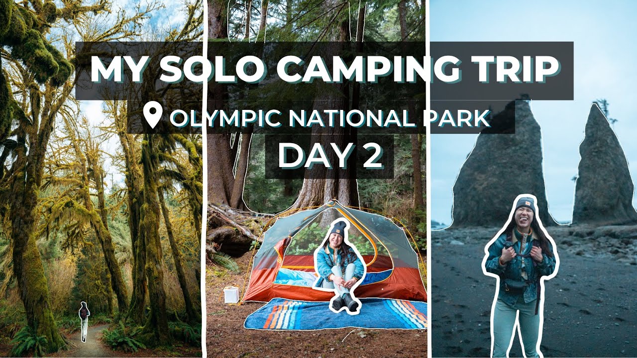 SOLO CAMPING TRIP | Olympic National Park, Day 2 Vlog, Hoh Forest, Hole in the Wall!!!
