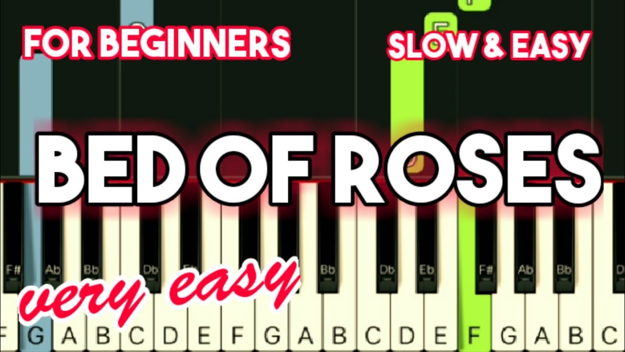 BON JOVI - BED OF ROSES | SLOW & EASY PIANO TUTORIAL