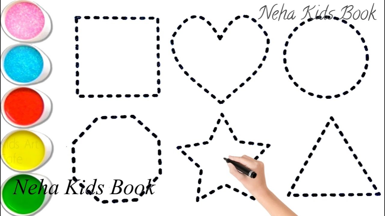 Shapes drawing for kids,Learn 2d shapes,colors for toddlers|Preschool Learning,Educational video,329