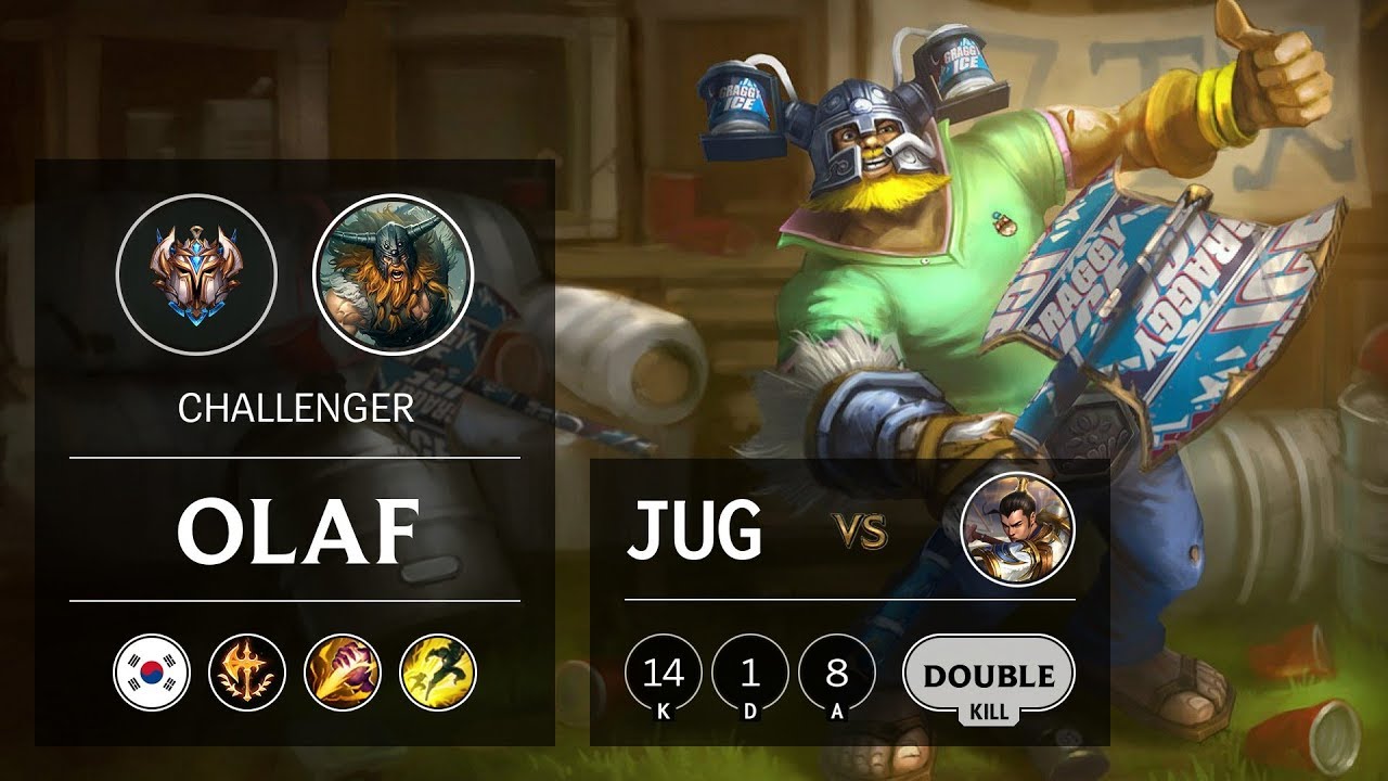 Olaf Jungle vs Xin Zhao - KR Challenger Patch 9.12