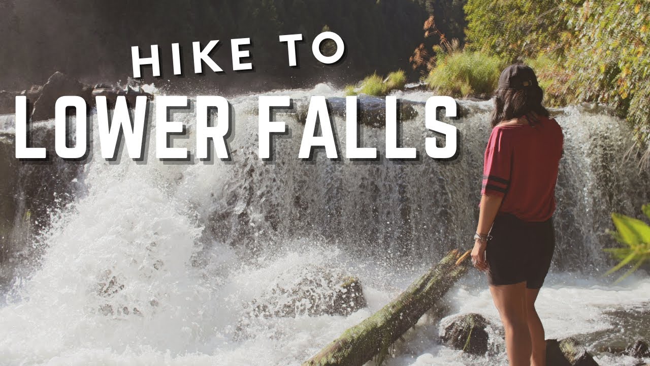 Hiking to lower mesa falls