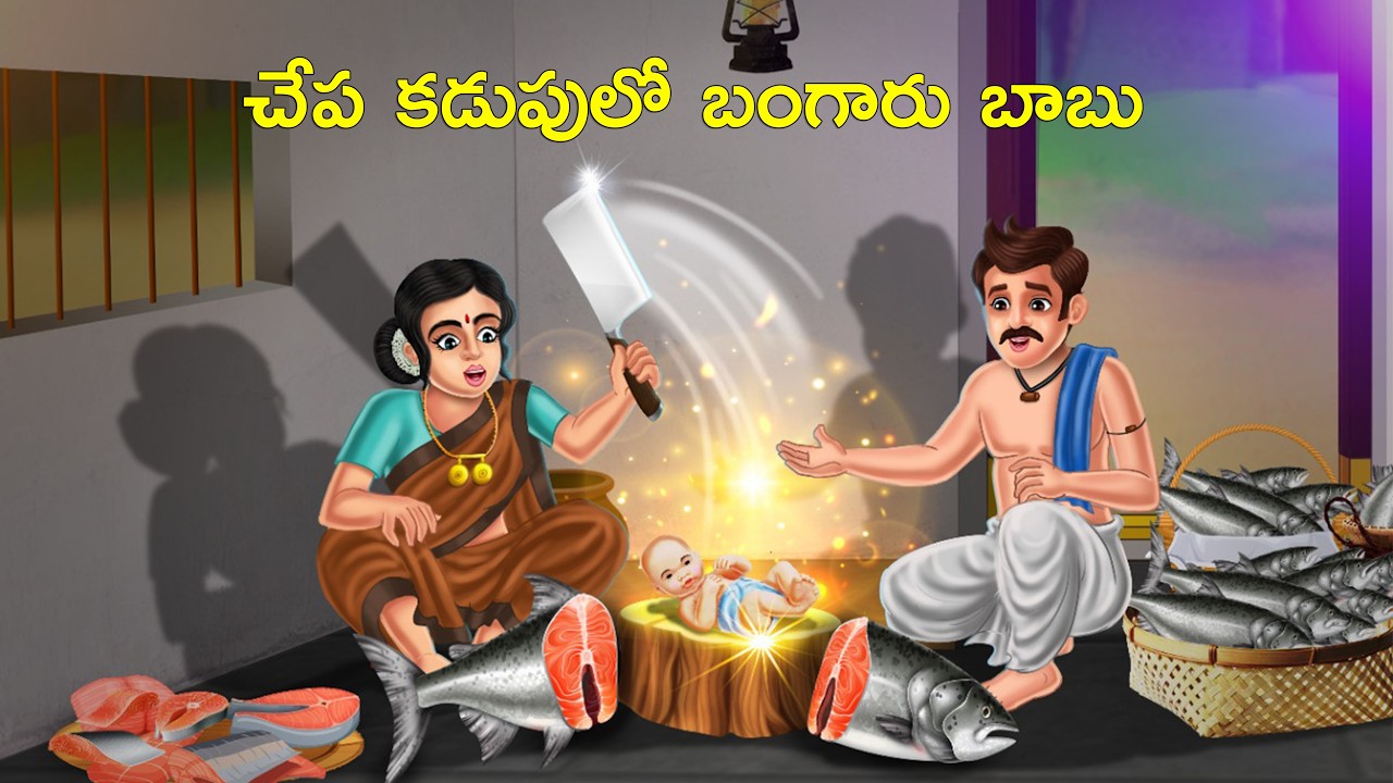చేప కడుపులో బంగారు బాబు | Telugu Magical Stories l Telugu Stories | Telugu Nethi Kathalu