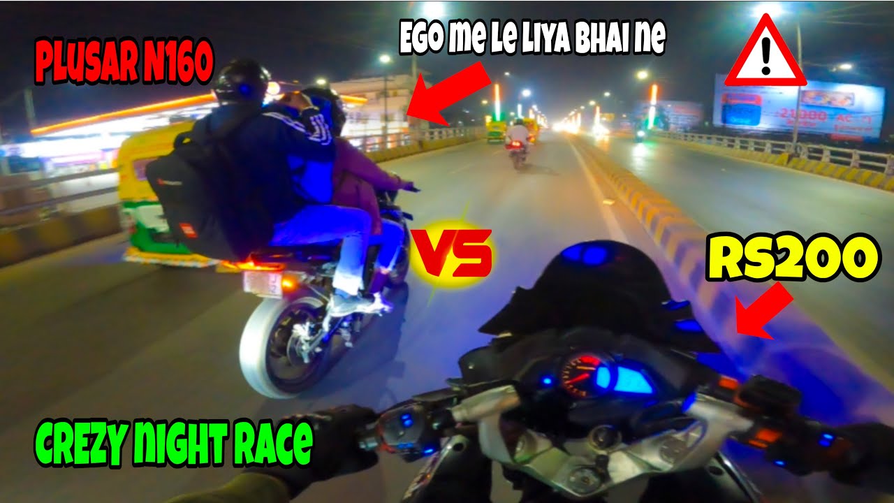 Plusar N160 ka CRAZY Night Race Ho Gya 🚀🚀 ! #nightride #viral @Trakerkartikvloge 