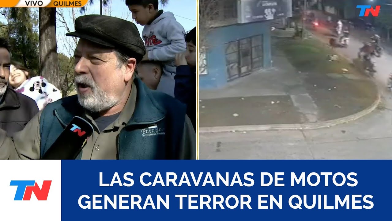 Un grupo de motoqueros genera caos y terror en Quilmes: circulan en más de 200 motos