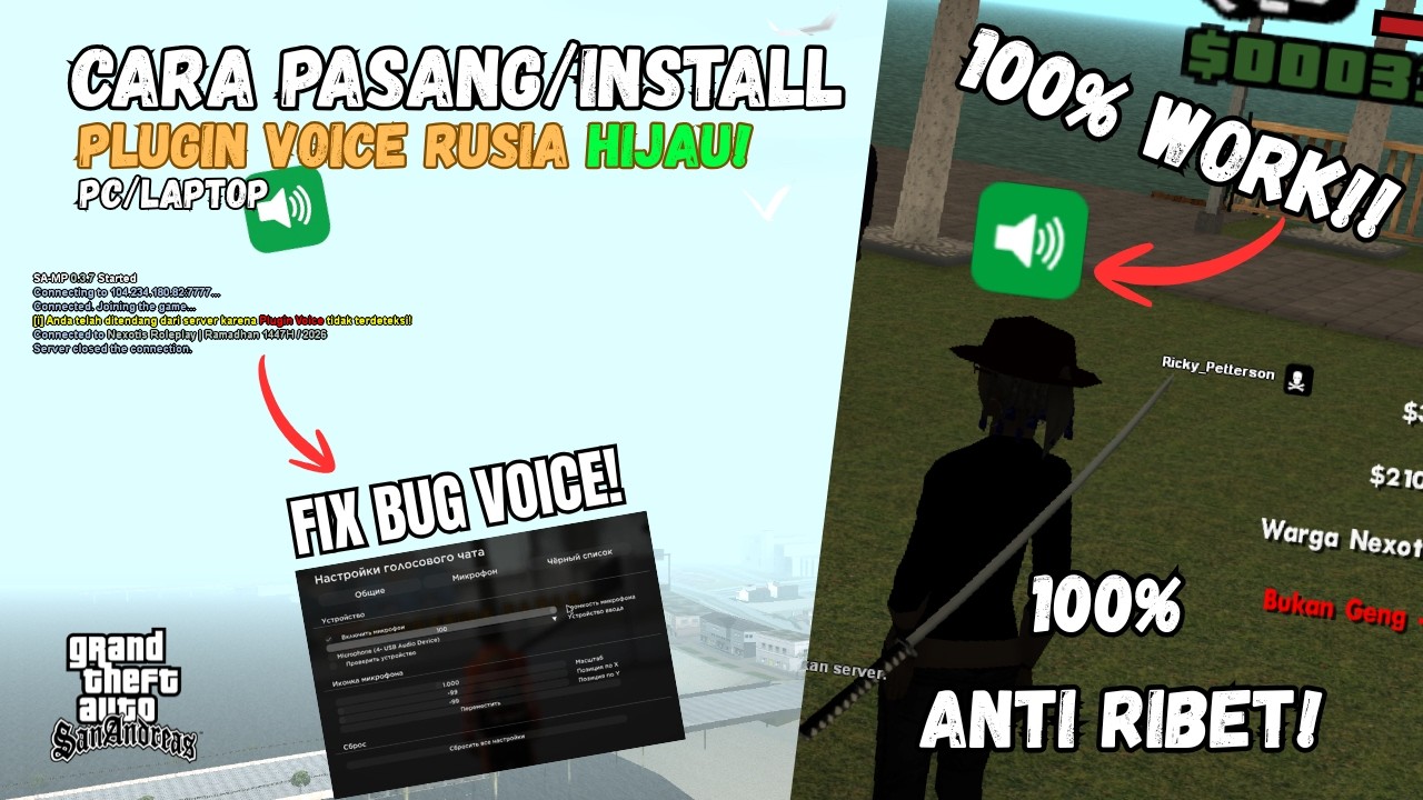 [SHARE] PLUGIN VOICE RUSIA TERBARU + CARA PEMASANGANNYA ANTI RIBET!!  SUPPORT ALL SERVER VOICE !!