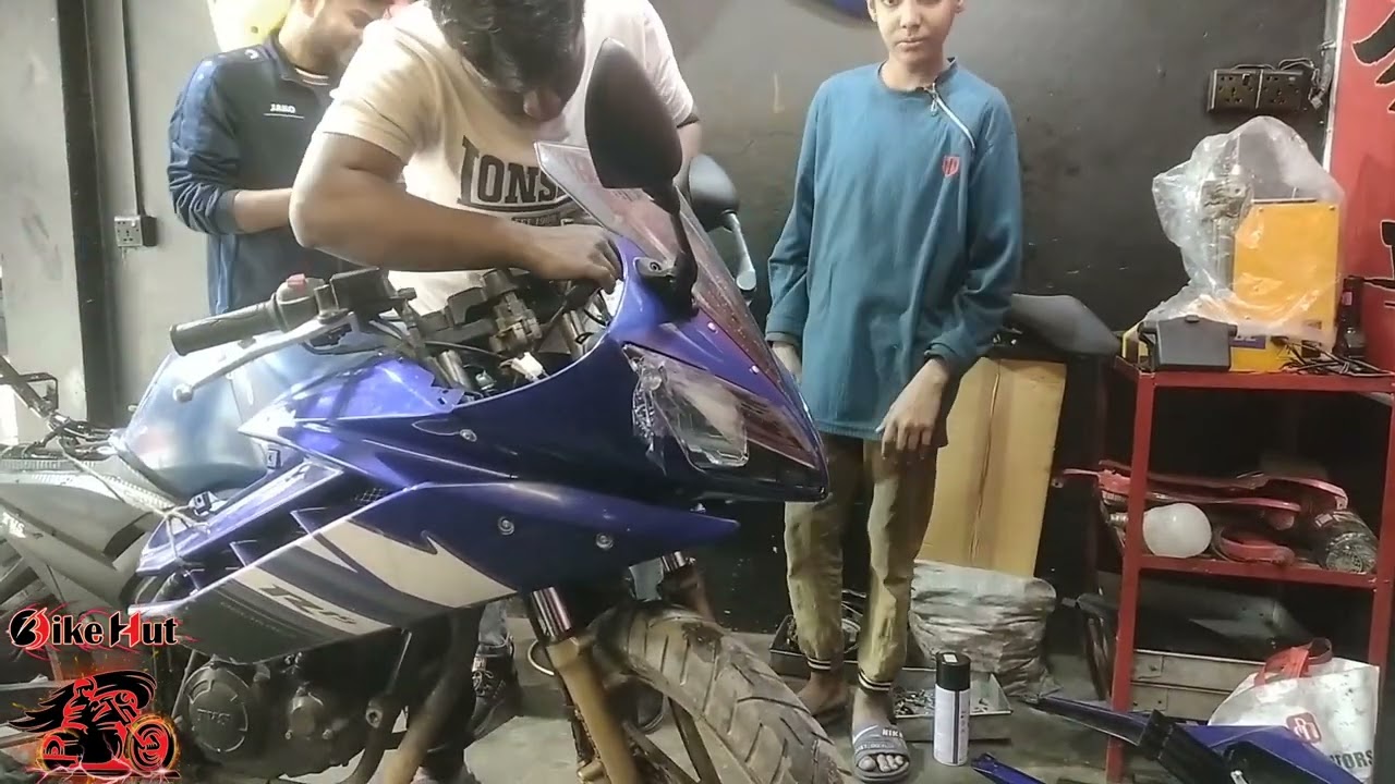 Apache rtr modified into Yamaha r15 v2
