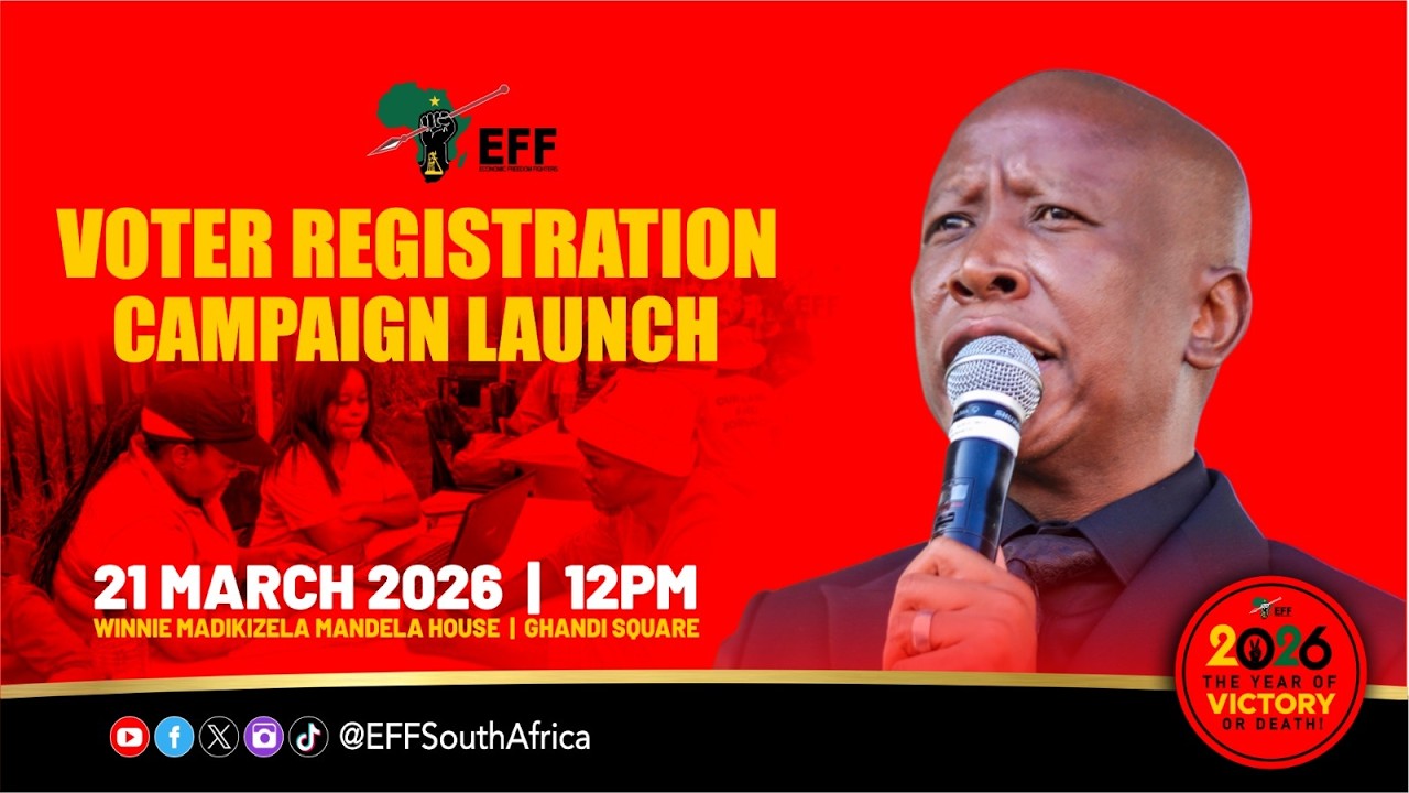 The EFF President Julius_S_Malema's address  at the launch of the Mass Voter Registration Campaign