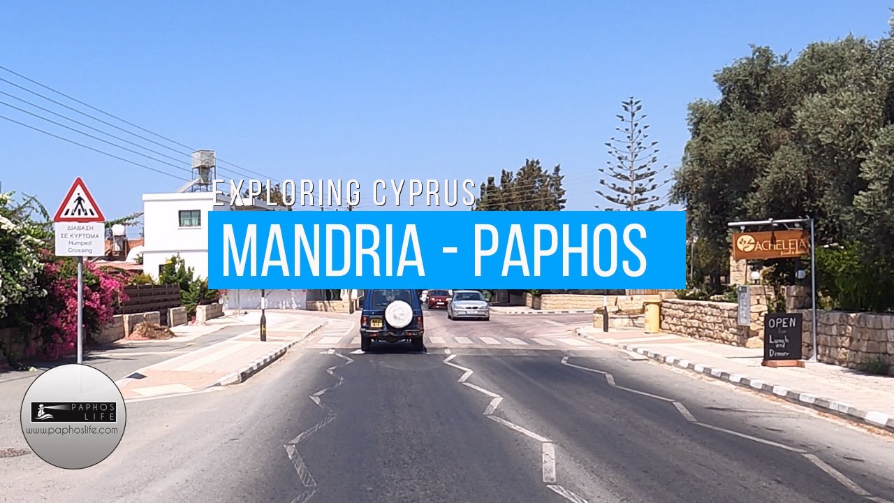 4K Drive From Mandria to Paphos, Cyprus. August 2021