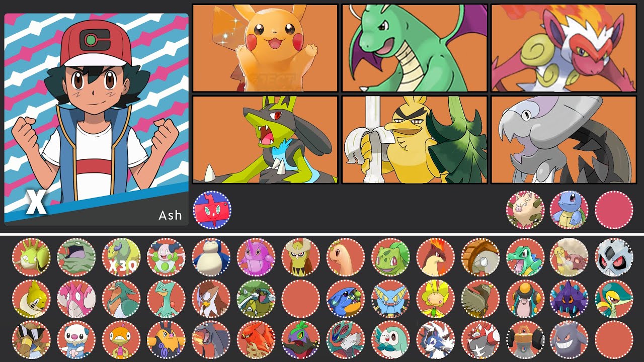 All Ash's Pokemon BUT SHINY