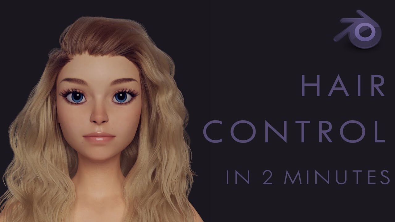 How to CONTROL HAIR in BLENDER 2.8 - 2 Minute Tutorial