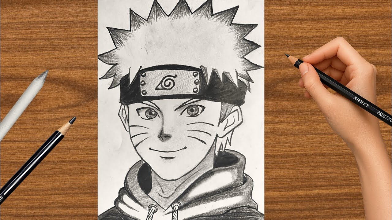 How To Draw Naruto Uzumaki Step by Step | Naruto Drawing Easy | anime drawing for beginners 
