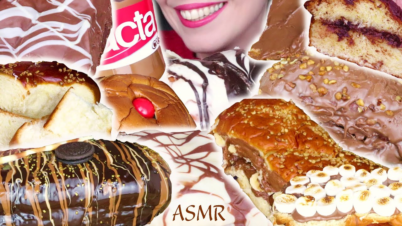 CHOCOLATE BREAD COMPILATION 🍩 | No Talking | ASMR Mukbang - 먹방 | Real Eating Sounds