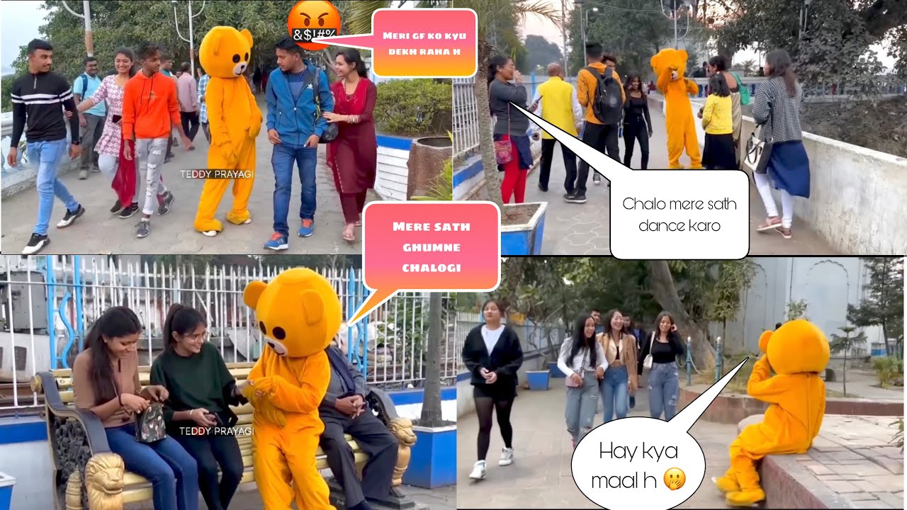 Teddy Bear Prank With Cute Girl Impresses 😍|| Girl in teddy kissing prank 💋 #teddyprayagi #prank