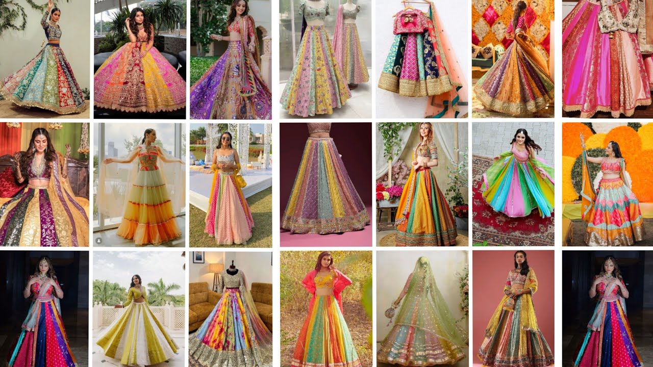 Multi colour Lehenga।। multicolor lehenga।। मल्टी कलर लहंगा डिजाइन 🧡💛💚💙💜🤎।।#trending #viral