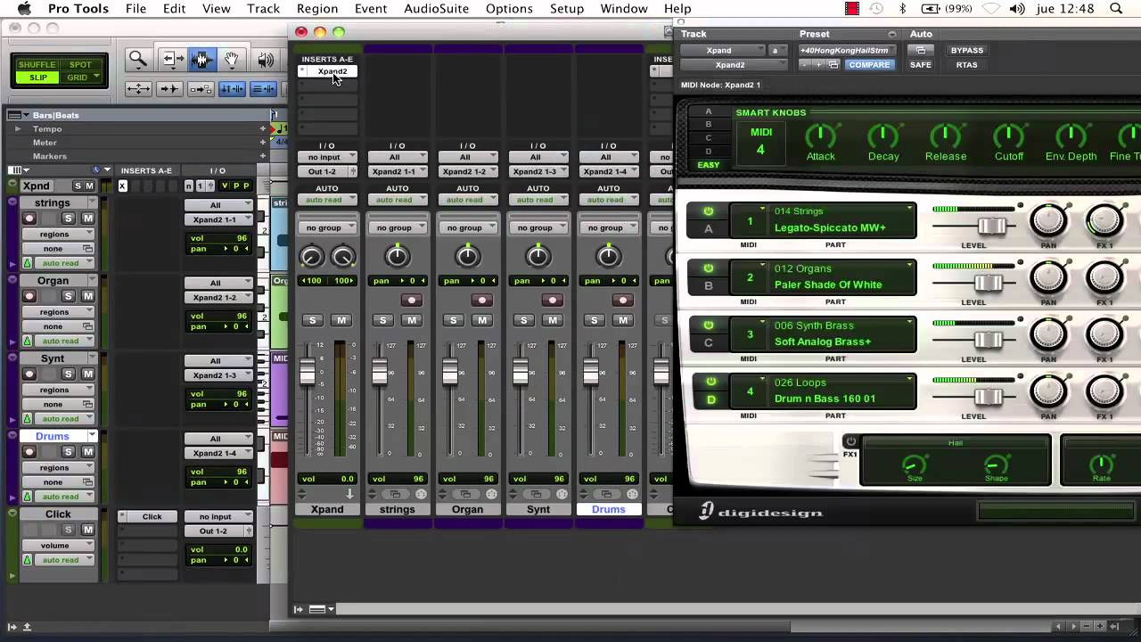 Tutorial Pro Tools 9 en Español-Grabar varias pistas MIDI con un istrumento