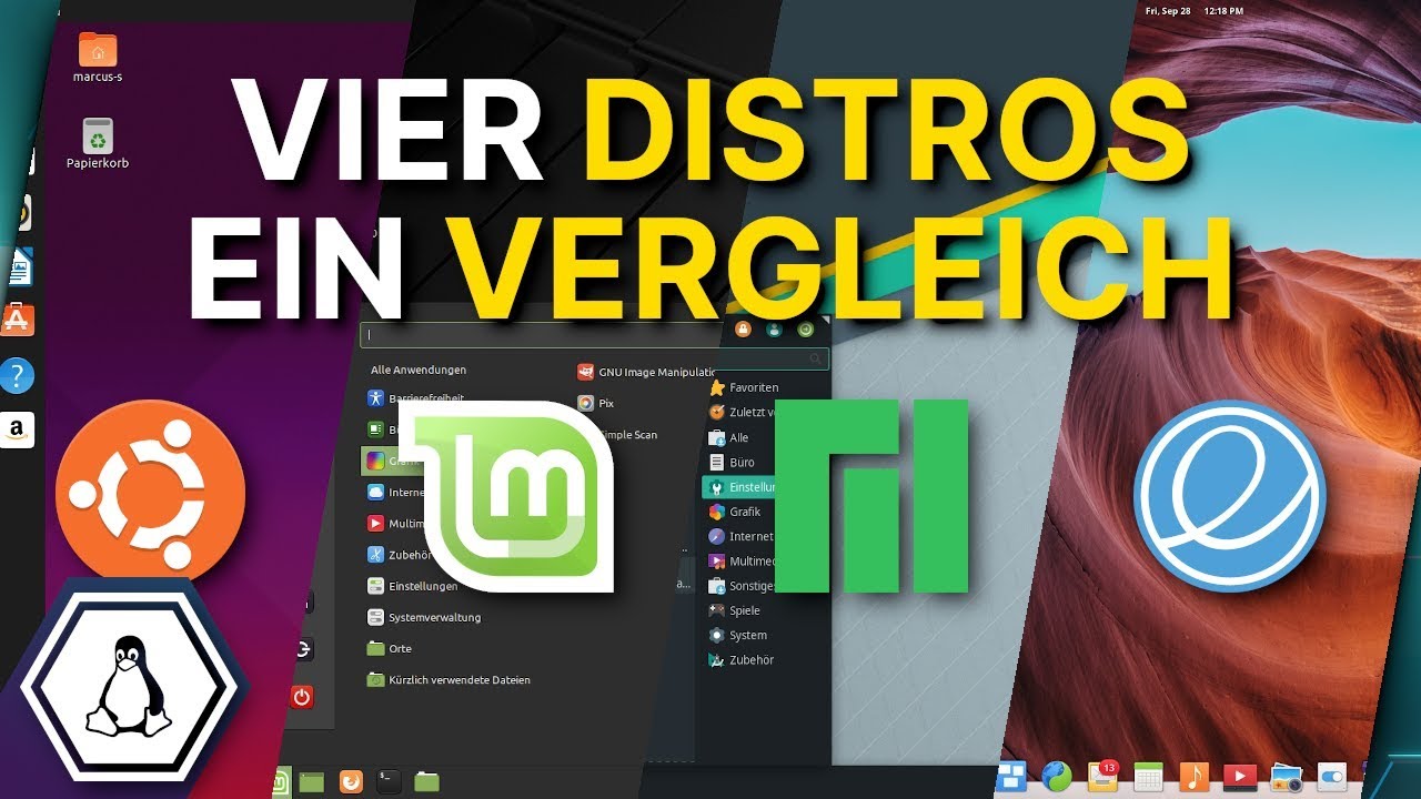 Vier Distros - ein Vergleich | #Linux