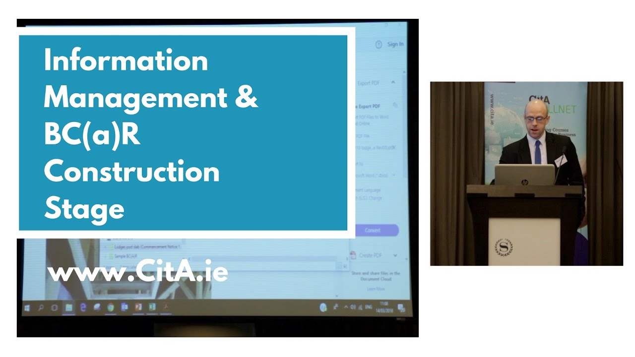 Information Management & BCaR Construction Stage   Gerard Fagan, ORS, March 2018