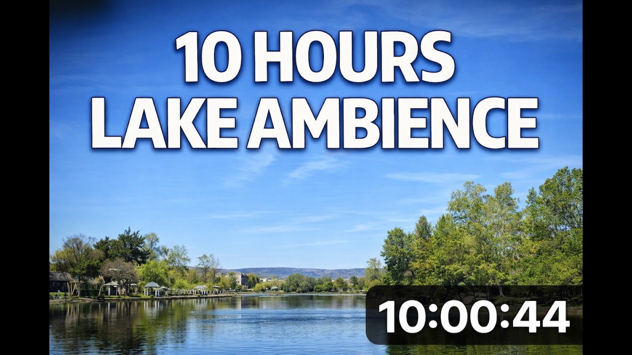 10 Hours Lake View - Real Outdoor Ambience for Sleep, Focus & Relaxation (No Music) on 4K.