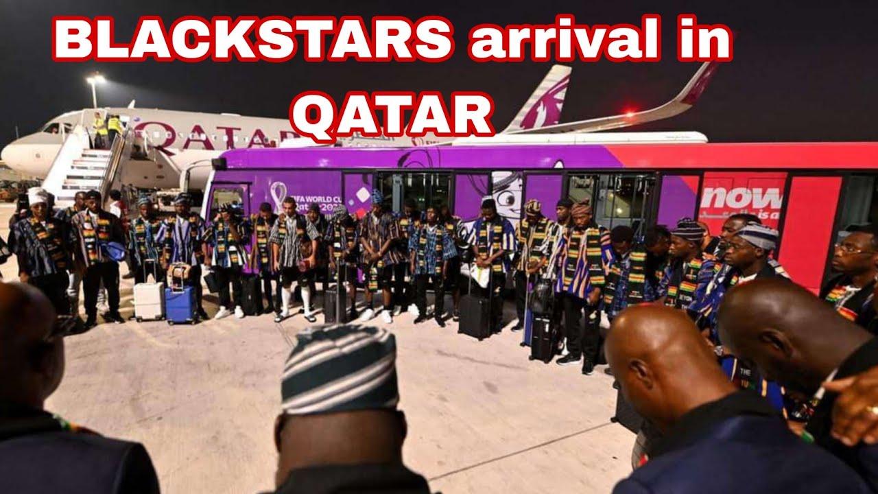 Epic Ghana Blackstars Arrival at their Hotel base in Qatar