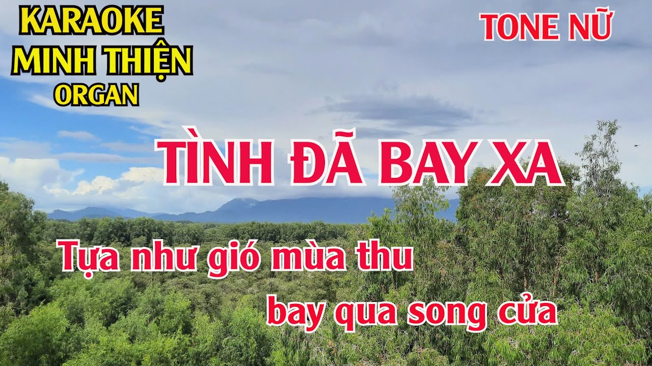 Karaoke Tình Đã Bay Xa Tone Nữ|Minh Thiện Organ|Beat Phối Dễ Hát