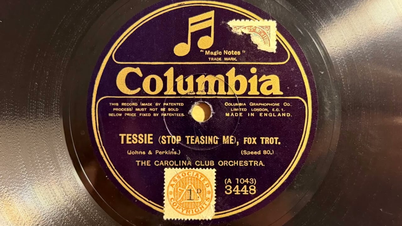 Tessie (Stop Teasing Me) - Carolina Club Orchestra (Hal Kemp) - Columbia 3448