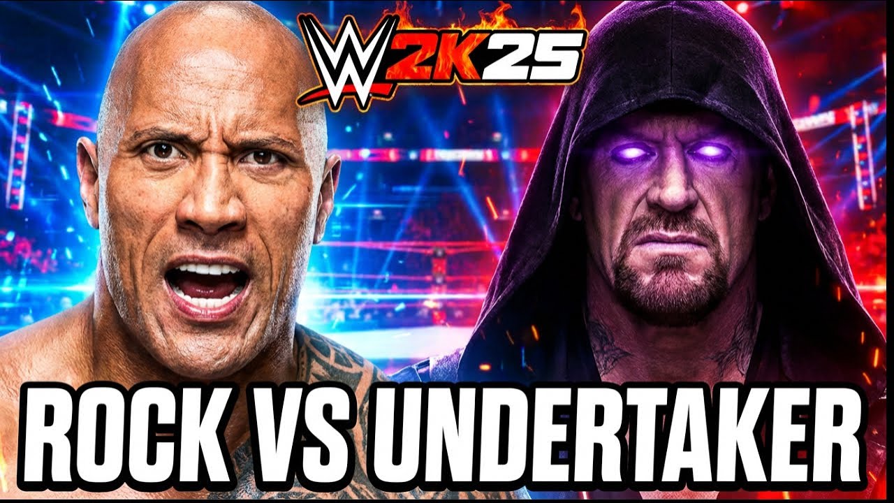 WWE 2K25: The Rock vs Undertaker - Ultra Realistic Gameplay