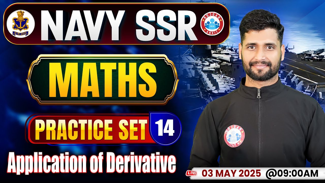Navy SSR Practice Set 2025 | Application of Derivative | Navy SSR Maths MCQs By Vishal Sir