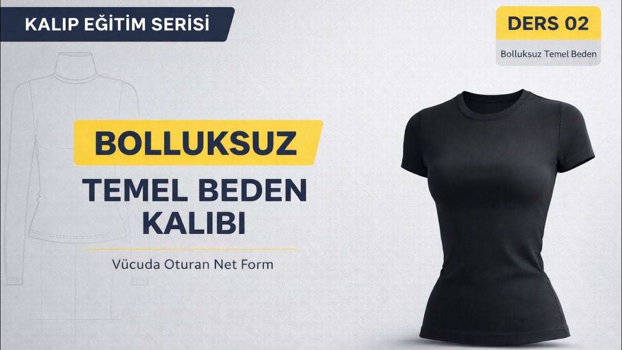 Kolay Temel beden kalıbı 2 (badyler ve trikolar için bolluksuz)#patterns #fashion #sewing #moda